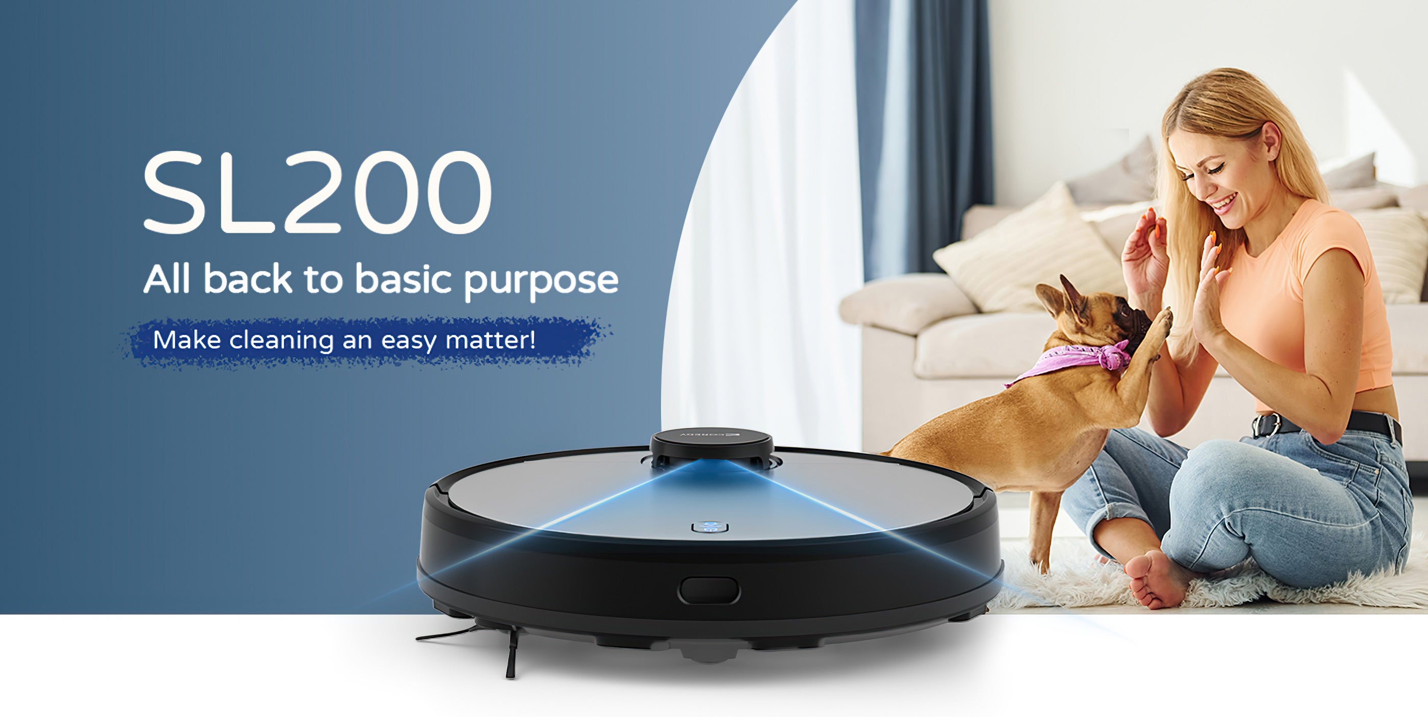 Coredy SL200 Robot Vacuum Smart Combo, Navigation and – Mop R with Laser
