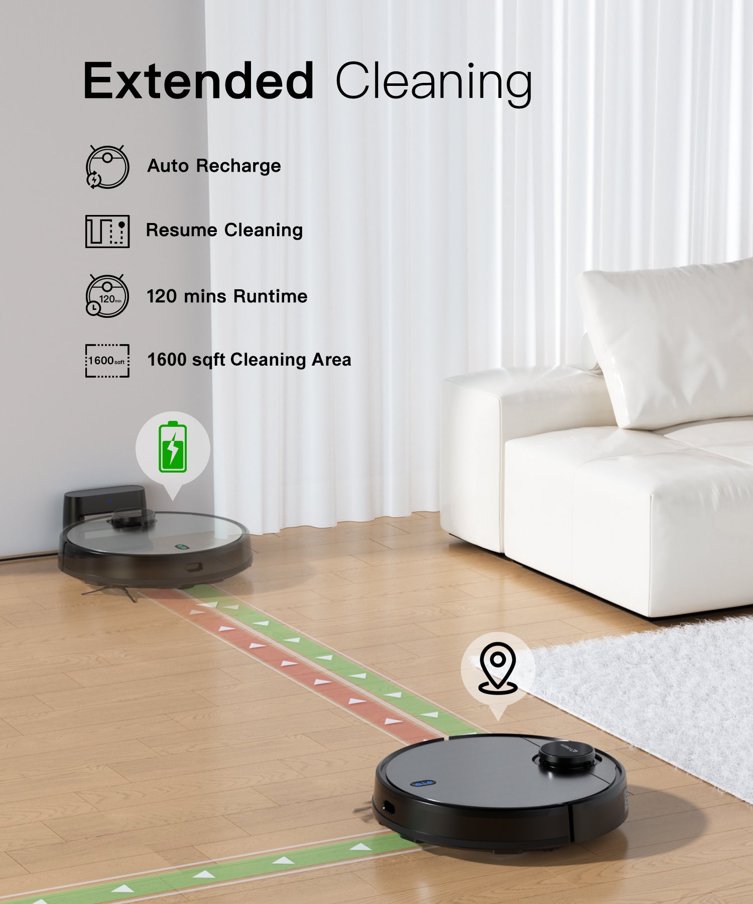 Coredy SL200 Robot Vacuum Navigation Mop Combo, Smart with – R Laser and